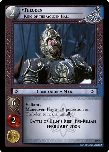 Theoden, King of the Golden Hall (P) (0P19) Card Image