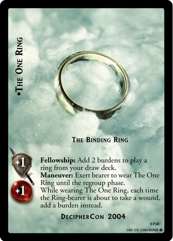 The One Ring, The Binding Ring (P) (0P68) Card Image