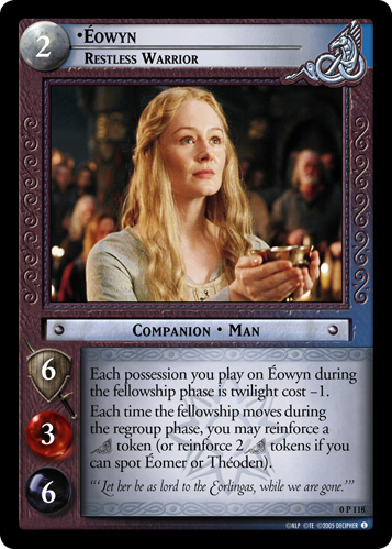 Eowyn, Restless Warrior (P) (0P118) Card Image