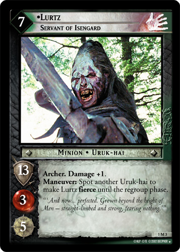 Lurtz, Servant of Isengard (M) (1M3) Card Image