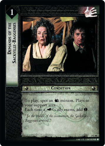 Demands of the Sackville-Bagginses (2C40) Card Image