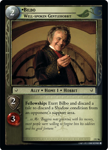 Bilbo, Well-spoken Gentlehobbit (2U96) Card Image