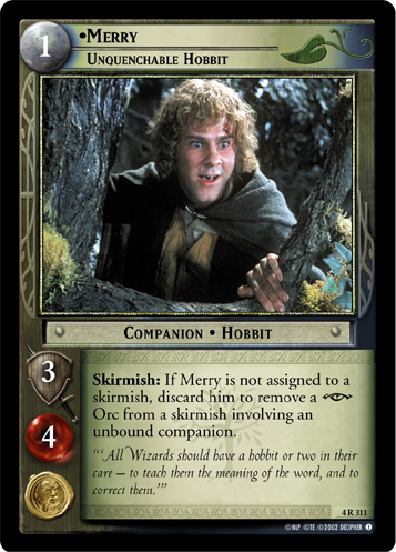 Merry, Unquenchable Hobbit (4R311) Card Image