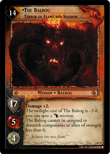 The Balrog, Terror of Flame and Shadow (6R76) Card Image