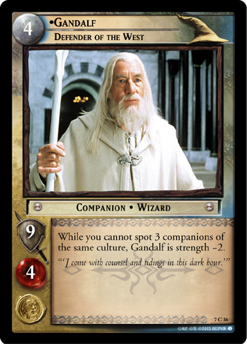 Gandalf, Defender of the West (7C36) Card Image