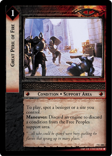 Great Peril of Fire (7U280) Card Image