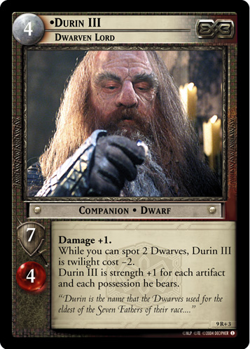 Durin III, Dwarven Lord (9R+3) Card Image