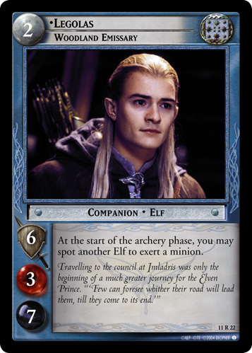 Legolas, Woodland Emissary (11R22) Card Image