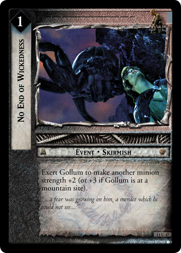 No End of Wickedness (11U47) Card Image