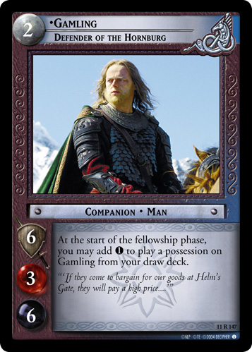 Gamling, Defender of the Hornburg (11R147) Card Image