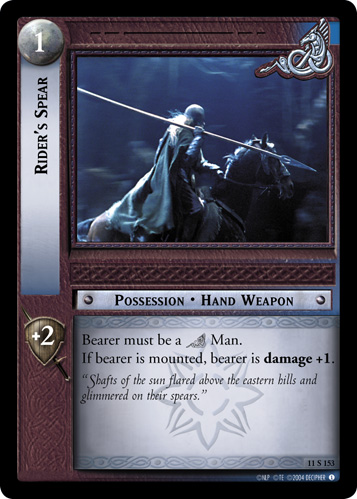 Rider's Spear (11S153) Card Image