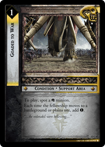 Goaded to War (12C67) Card Image