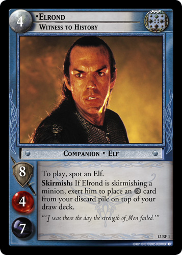 Elrond, Witness to History (F) (12RF1) Card Image