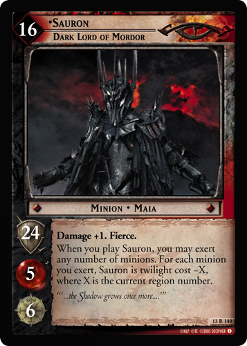 Sauron, Dark Lord of Mordor (13R140) Card Image