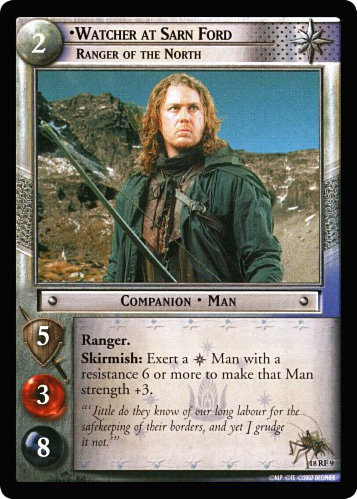 Watcher at Sarn Ford, Ranger of the North (F) (18RF9) Card Image