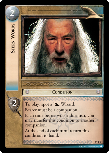 Stern Words (19P9) Card Image