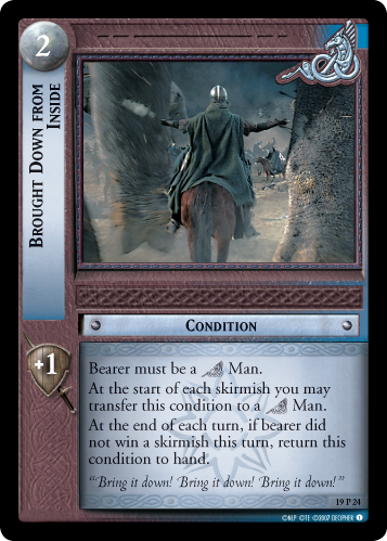 Brought Down From Inside (19P24) Card Image