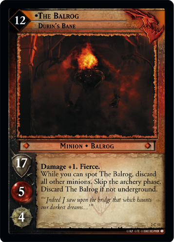 A Balrog, of Morgoth  