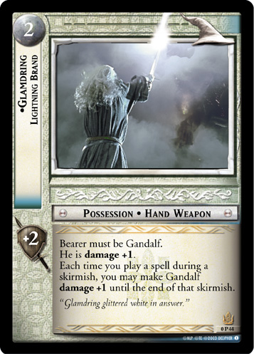 Lightning Brand Lord Of The Rings CCG Card EoF 6.R31 Glamdring 