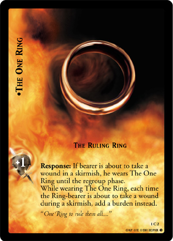 The One Ring, The Ruling Ring (1C2) Card Image