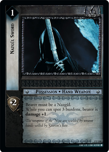 Nazgul Sword (1U218) Card Image