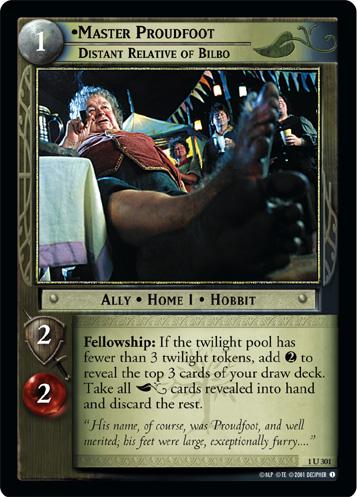 Master Proudfoot, Distant Relative of Bilbo (1U301) Card Image