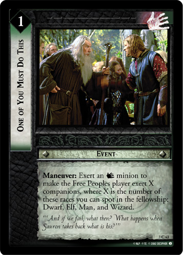 One of You Must Do This (3C63) Card Image