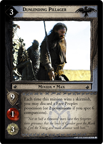 Dunlending Pillager (4U13) Card Image