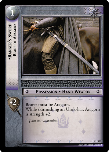 Ranger's Sword, Blade of Aragorn (4U132) Card Image