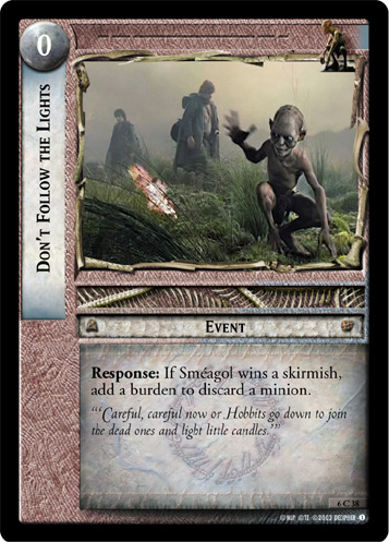 Lord Of The Rings CCG Card SoG 8.U71 Flung Into The Fray 