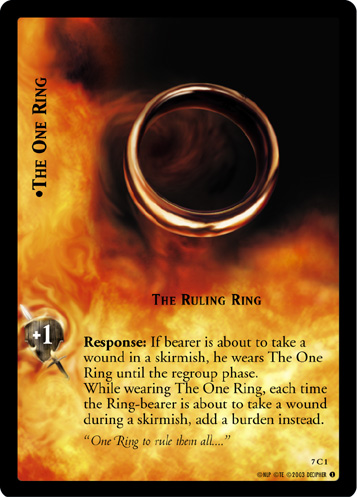 The One Ring, The Ruling Ring (7C1) Card Image