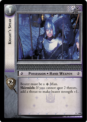 Knight's Spear (7C108) Card Image