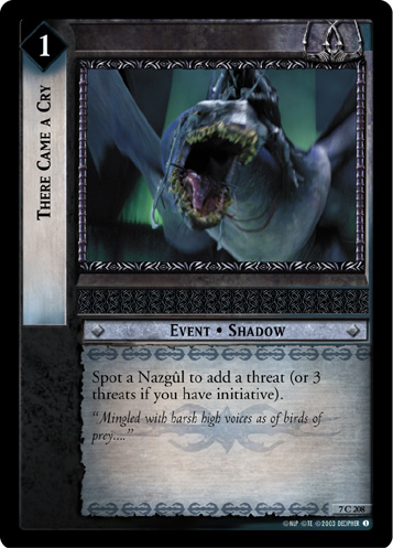 There Came a Cry (7C208) Card Image