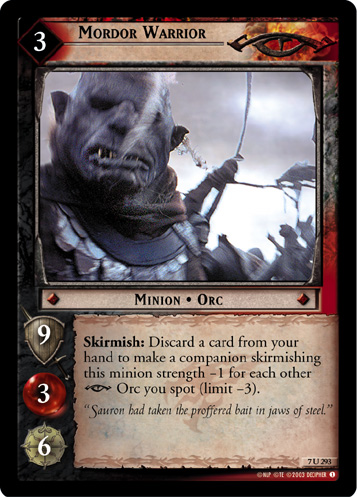 Mordor Warrior (7U293) Card Image