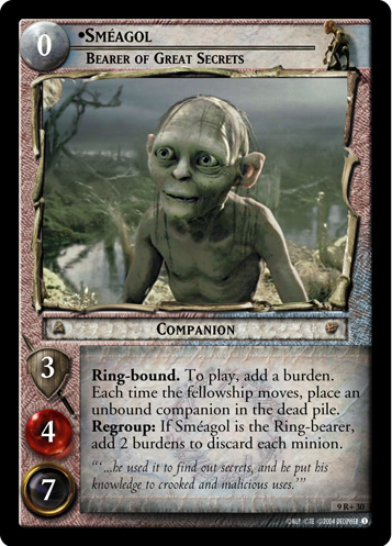 LotR TCG Wiki: Gollum, Dark as Darkness (9R+28)