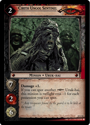 Cirith Ungol Sentinel (10U83) Card Image