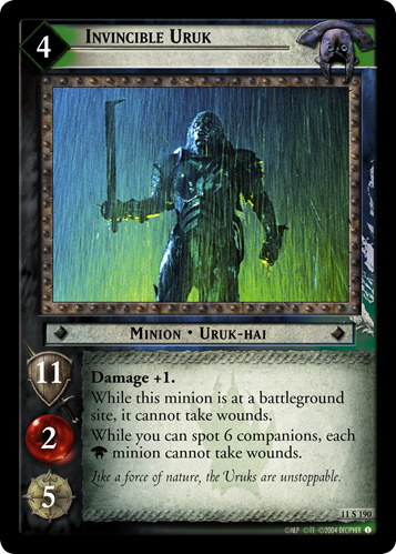 Invincible Uruk (11S190) Card Image