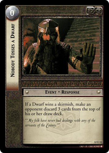 Nobody Tosses a Dwarf (12U11) Card Image