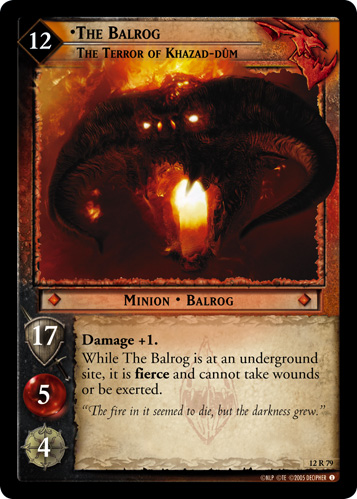 The Balrog, The Terror of Khazad-dum (12R79) Card Image