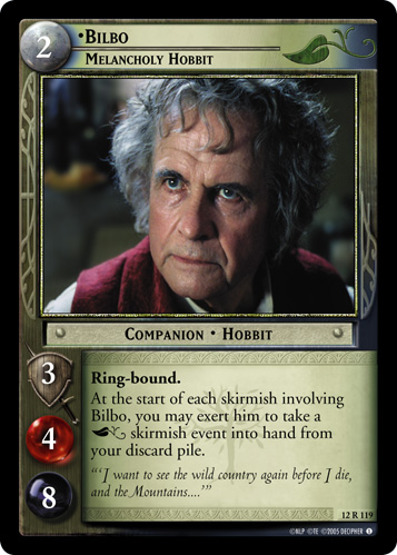 Bilbo, Melancholy Hobbit (12R119) Card Image