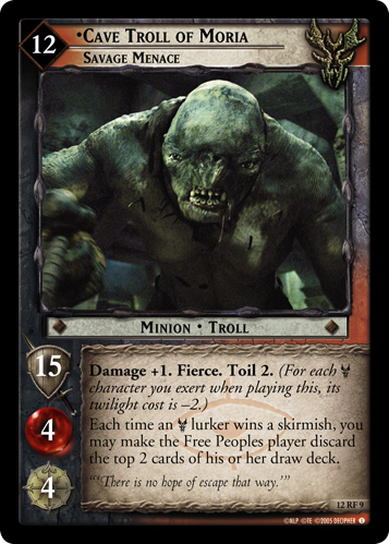 Cave Troll of Moria, Savage Menace (F) (12RF9) Card Image