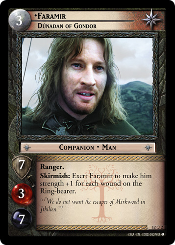 Faramir, Dunadan of Gondor (O) (12O2) Card Image