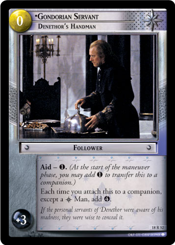 Gondorian Servant, Denethor's Handman (18R52) Card Image